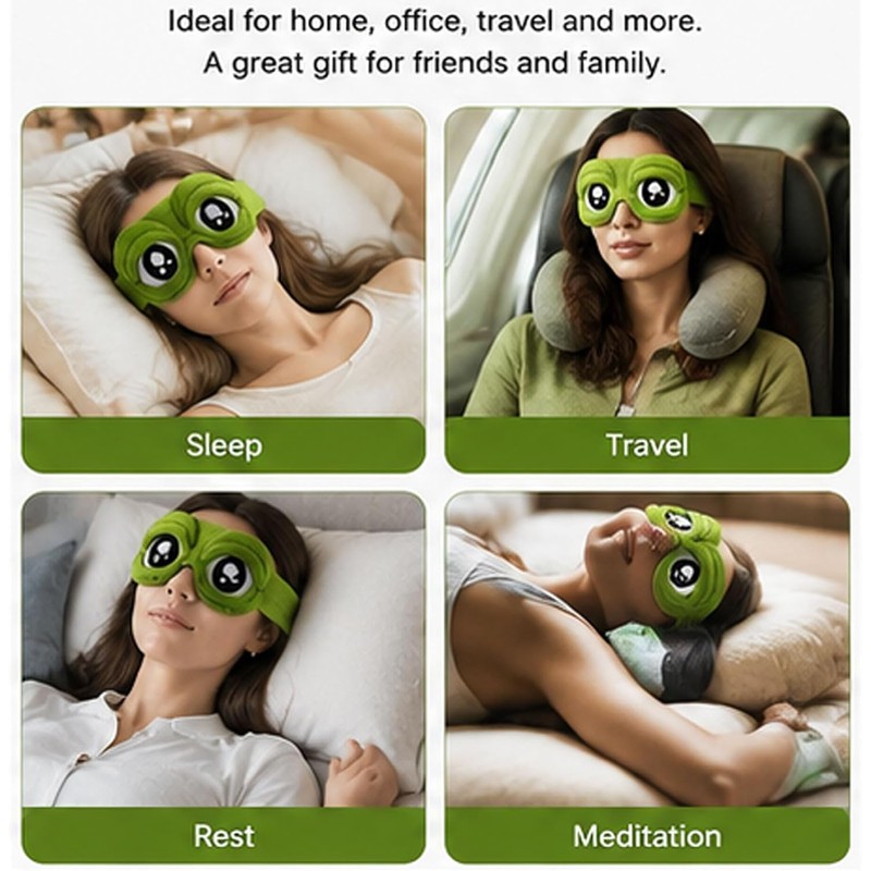 3D Frog Sleep Mask, Antifaz Para Dormir Gracioso for Adults,