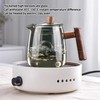 SHUWEICAO Glass Teapot,18.6oz/550ml Glass Tea Kettle With Wooden Handle,Stovetop &