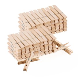 Me Gusta Wood Clothespins, Beige, Stain-Proof, Hardwood pins, Stain-Proof Hardwood, Hanging Clothes, Laundry Pins, Wooden Clothes pins (100)