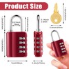 Kenning 10 Pcs Combination Padlock 4 Digit Combination Lock with