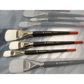 Michael Lang Artist Brushes Set, Exclusive Design 3 Pack Mix Lang Painting Brush