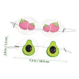 Outanaya 3pcs Fruit Cooling Eye Masks for PVC Reusable Eye Masks for Better Sleep Random Styles for Light Blocking and Travel