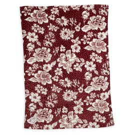 Vera Bradley Women's Collegiate Plush Xl Throw Blanket (Multiple Teams Available), Cardinal/White Rain Garden with University of Oklahoma, One Size