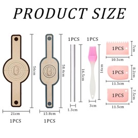 LCIEFKAE 7-Teilige Set Von Backwerkzeugen, Silikon-Backmatte, Backmatte Mit Brotbackzubehör, Toast Für Gusseisen-Topf, Teigbacken.