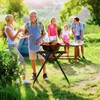 JiGiU Folding Camping Table Pinic Table Height Adjustable Foldable Table