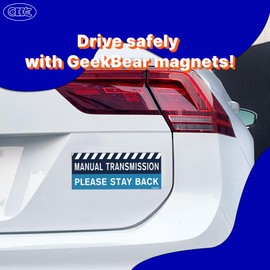 GEEKBEAR Manual Transmission Car Magnet (Blue, 1 Pack)