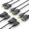 DteeDck HDMI to VGA Cable 6ft (5 Pack) HDMI-to-VGA Male
