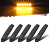Partsam 5Pcs 3.8" Thin Amber 6 LED Side Marker Clearance