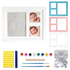 Kit de Marco Foto y Huellas Recuerdo de Manos y Pies para Bebé