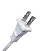 Short Extension Cord 1 Ft, White 2 Prong, 18 AWG
