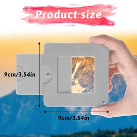 JIYIN Artist View Finder, View Finder with Sliding Mechanism ABS Plastic Optical View Finder Color Isolation View Catcher Gray Artist Tool for Painting Drawing Sketching Photography