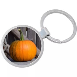 Festive Fall Pumpkin Keychain - Includes 1.25 Inch Loop for Keys or Backpack
