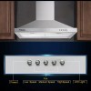 Tieasy 30in Kitchen Wall Mounted Range Hood Stainless Steel 450CFM