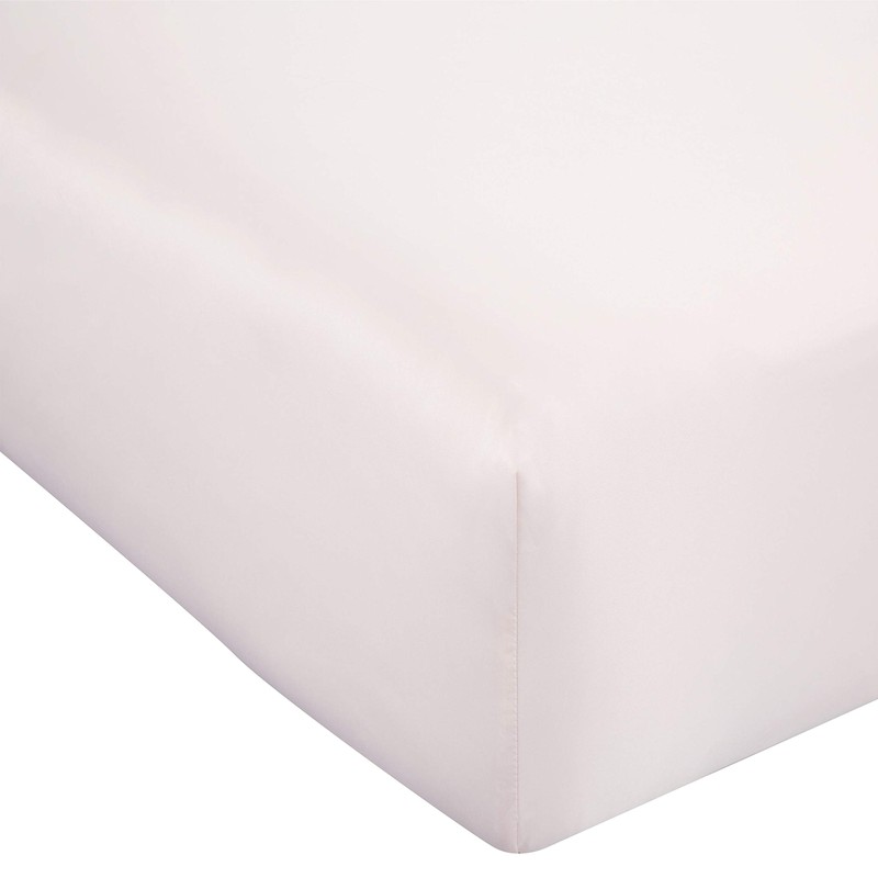 Catherine Lansfield Silky Soft Satin Double Fitted Sheet Blush