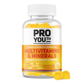 Nutrition Multivitamin & Mineral Gummies for Adults & Children | Mango Flavour | Vegan, Sugar-Free | 15 Essential Vitamins & Minerals incl Vitamins D3, E, C, K2, B5, B6, B7, B9, B12, Calcium