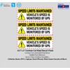 8.5" x 3" Vehicle's Speed Monitored By GPS Laminated Vinyl