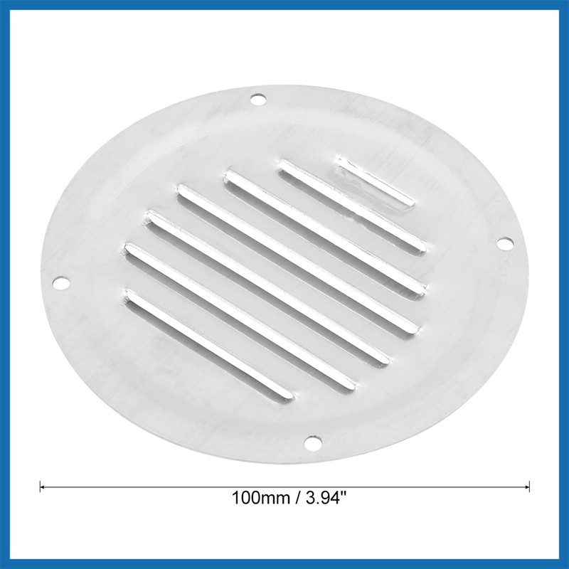 A ABSOPRO 2pcs 4 Inch Round Marine Boat Louvered Ventilation