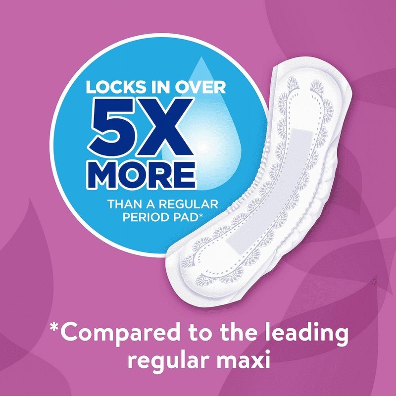 Equate Options Women's Incontinence Pads, Maximum Absorbency, Long Length (72