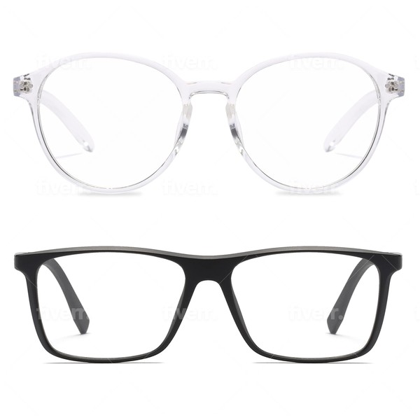 Buho Eyewear - Pack de 2 Lentes Filtro de Luz Azul para Computadora - Modelo Amie y Baru LB