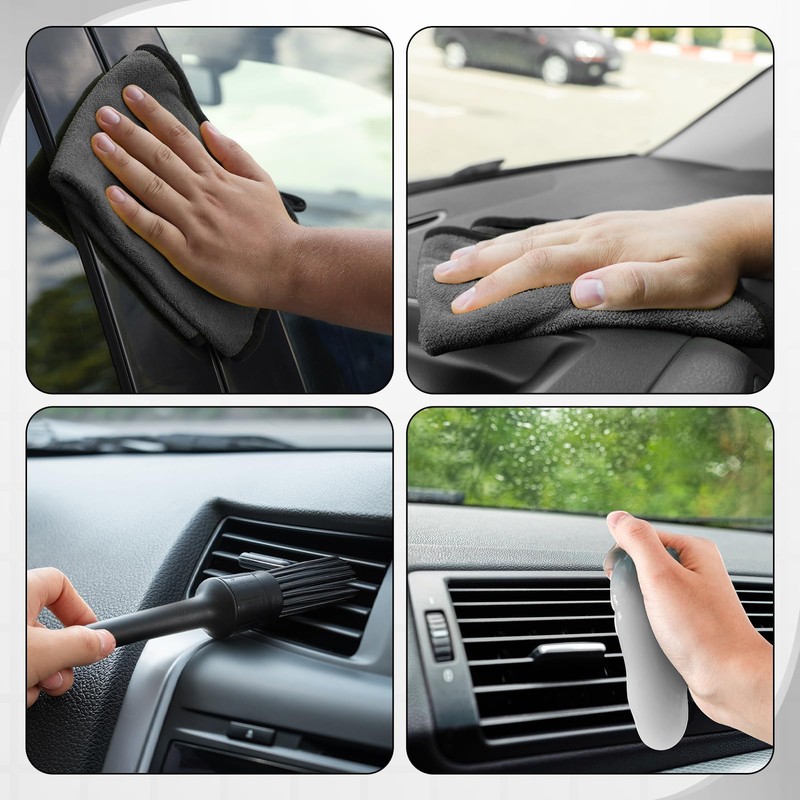 Wovnet 16 Pcs Windshield Cleaner Tool, Car Cleaning Kit with
