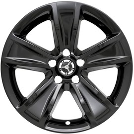 OxGord 18 inch Wheel Skins for 2015-2022 Dodge Challenger (Set of 4) Impostor Wheel Covers for 18 inch Gloss Black ABS Wheels- Auto Tire Replacement Exterior Cap Cover