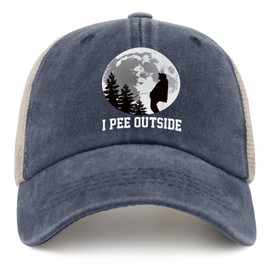 Generic I Pee Outside Hat Men Cute Baseball Hat for Mens Trucker Hat Purplish Blue01 Cycling Cap Plain for Graphic Designer