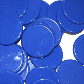 P4G Plastic Counters 30mm Diameter x 25 (Blue)