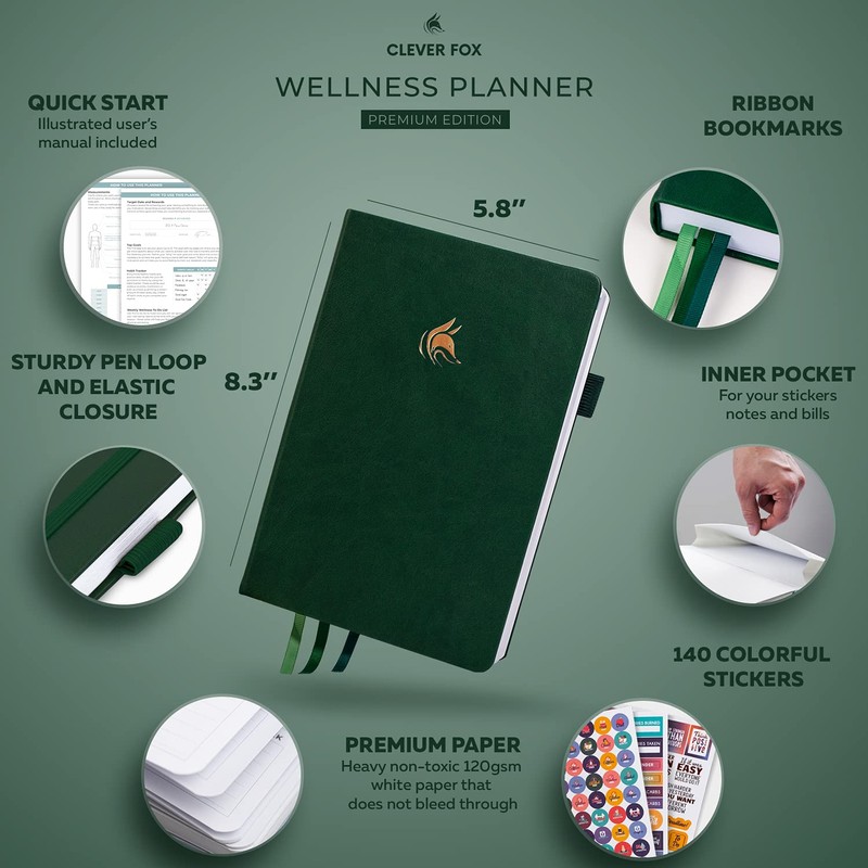 Clever Fox Wellness Planner - Weekly & Daily Health and