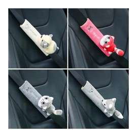 Seat Belt Covers Car Seat Belt Cover Shoulder Strap Harness Cushion Cartoon Car Styling Seatbelt Shoulder Protector Auto Neck Support Cushion Pad (Color Name : I Love You Bear)