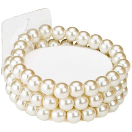 Fitz Design Flower Girl Ivory Bead Corsage Bracelet - Small Wrists - .75" Wide