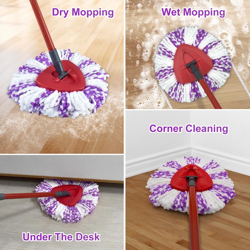 DLAIMI Mop Combo Set 2 PCS Mop Head Replacement Microfiber+1