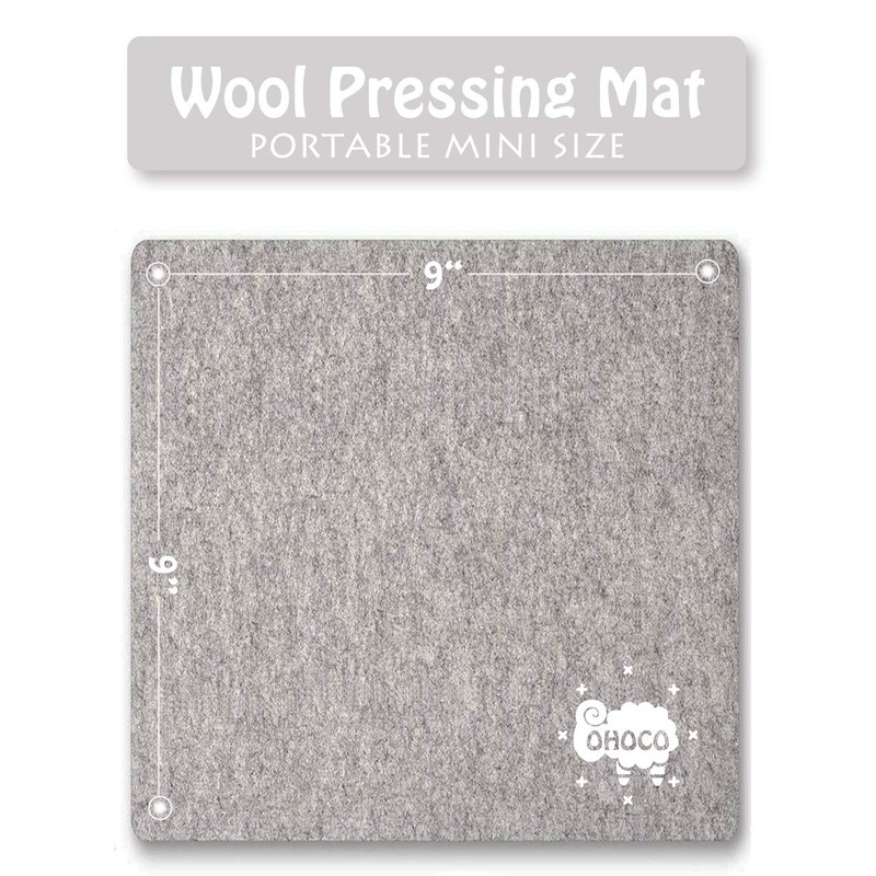 OHOCO Wool Pressing Mat for Quilting - 9" x 9"