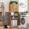 VIAGDO Over The Toilet Storage Cabinet, Tall Bathroom Cabinet Organizer