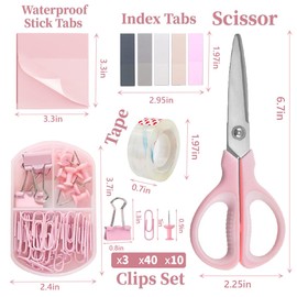 Pink Office Supplies Accessories, Pink Stapler and Tape Dispenser Set for Women, Pink Office Desk Accessories, Office Gift for Women, Boss Lady, Office Lady, Coworkers, Office Clerks