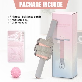 Fitness Resistance Band with Handle and Pedal, Elastic Exercise Bandsfor Full-Body Workout, Anti-Slip Strength Training Equipment for Legs, Arms, Core and Ankles, Pedal Ankle Puller Resistance Bands