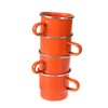 GRÄWE Stacking Cup Enamelled 8 cm Red/Orange, 300 ml Capacity