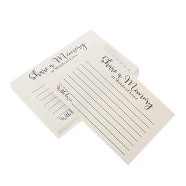 SEWACC 50 Sheets Chic Memorial Cards Small Celebration Cards for Sharing Memories for Funerals Anniversaries Birthdays Retirement Parties Life