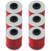 AloneGoer 6pcs HF207 Oil Filter Compatible with Kawasaki KX250 KX250F