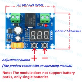 WWZMDiB 2 Pcs Low Voltage Cutoff Disconnect 12-36V Low Voltage Digital Protector for Solar, Wind, Battery and Other Types of Power Supply Systems Switch