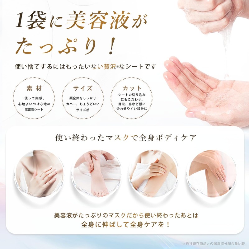 Shishibera Face Pack, 30 Pieces, Large Capacity, Sheet Mask, Exosome
