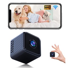 AndThere Mini Home Security Camera Indoor, Small Cameras House Security Wireless Wifi Baby Monitor with Night Vision/Motion Detection, Nanny Cam Tiny Surveillance Camera for Pet Dog Cat Room Bedroom