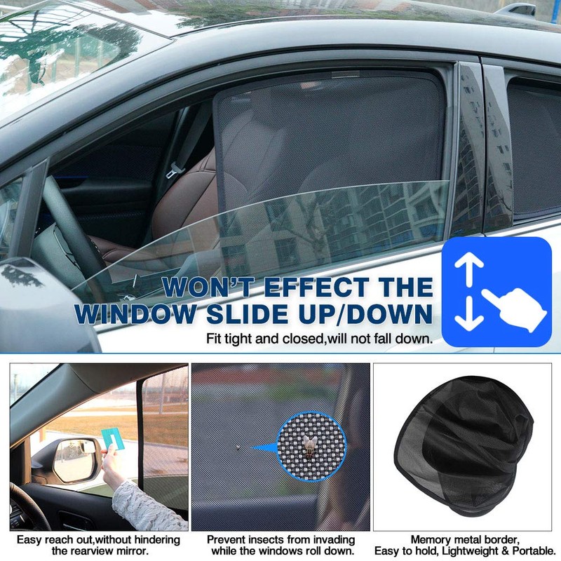 Powerty Window Sun Shade for 2013-2018 Toyota RAV4 Accessories -Upgrade
