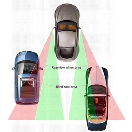 x xotic tech Blind Spot Mirror, 2'' Silver Round HD Glass Convex Adjustable Wide Angle Rear View Mirror,Universal For Car SUVs Truck Motorcycle (2pcs)