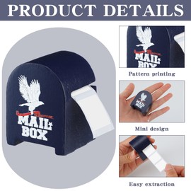 Wesiti 6 Pcs Wooden Stamp Roll Dispenser Wood Postage Stamp Dispenser for Roll of 100 Holder Organizer for Mailing Desk Table Home and Office Supplies