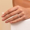 Titaniumcentral Women's Ring Slim 14K Gold-Plated Simple Eternity Cubic Zirconia
