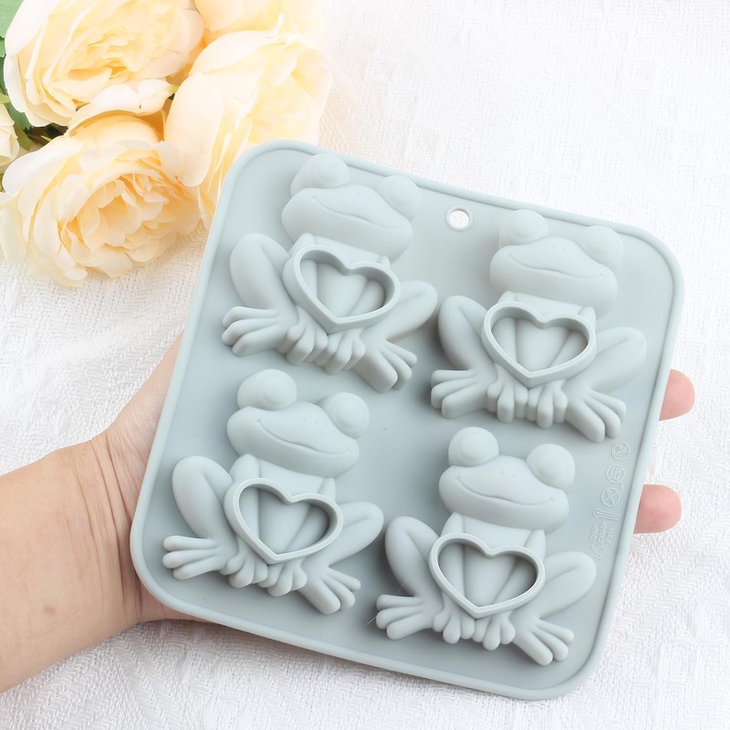 4 Cavity Frog Candy Molds Passover Frog Silicone Mold For