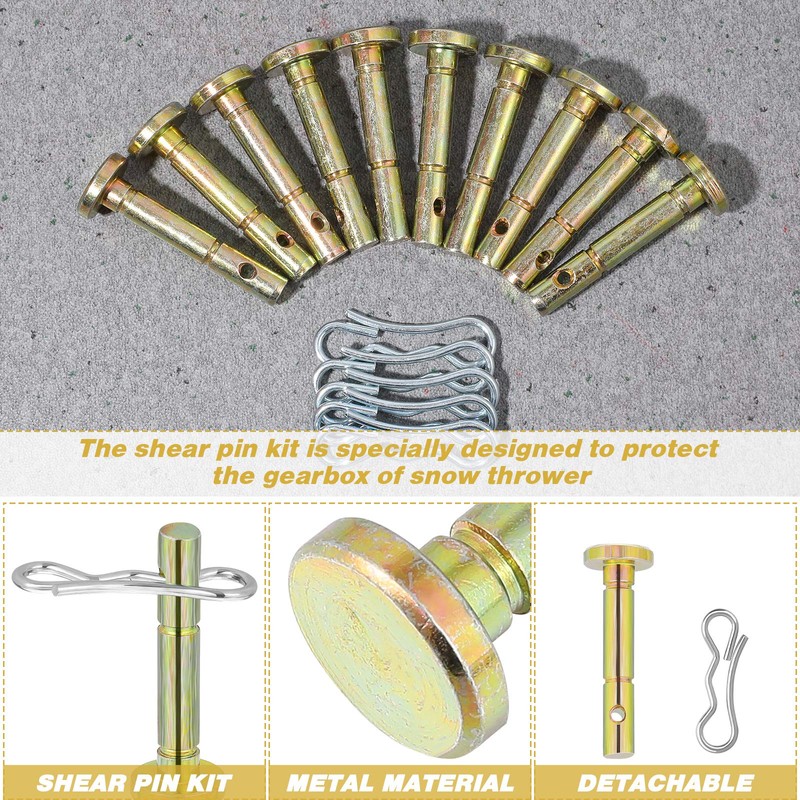 Angoily 20 Pieces/Set Shear Pins and Cotter Pins Compatible with