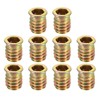 sourcing map Wood Furniture M8x15mm Threaded Insert Nuts Interface Hex