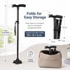 Foldable Walking Cane with LED Light – Adjustable Lightweight Aluminum
