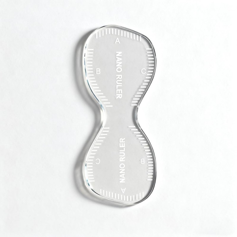 3Pcs Nano Brow Mapping Ruler Hair Stroke Stencil PMU Microblading